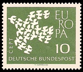 10 Pf Briefmarke: Europamarke 1961 10 Pf Briefmarke: Europamarke 1961