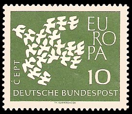 10 Pf Briefmarke: Europamarke 1961