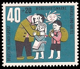 40 + 20 Pf Briefmarke: Wohlfahrtsmarke 1961, Hänsel und Gretel