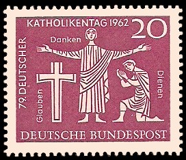20 Pf Briefmarke: 79. Deutscher Katholikentag 1962