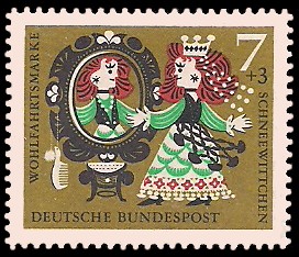 7 + 3 Pf Briefmarke: Wohlfahrtsmarke 1962, Schneewittchen