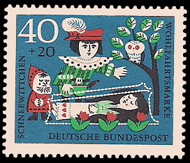 40 + 20 Pf Briefmarke: Wohlfahrtsmarke 1962, Schneewittchen