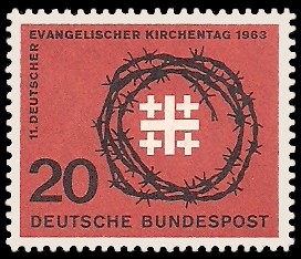20 Pf Briefmarke: 11. Deutscher Evangelischer Kirchentag 20 Pf Briefmarke: 11. Deutscher Evangelischer Kirchentag
