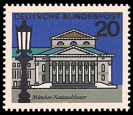 20 Pf Briefmarke: Hauptstädte der Bundesländer, München 20 Pf Briefmarke: Hauptstädte der Bundesländer, München