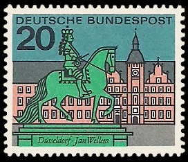 20 Pf Briefmarke: Hauptstädte der Bundesländer, Düsseldorf