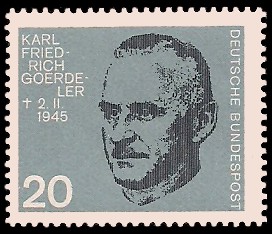 20 Pf Briefmarke: 20. Jahrestag des Attentats vom 20.7.1944 20 Pf Briefmarke: 20. Jahrestag des Attentats vom 20.7.1944