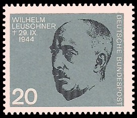 20 Pf Briefmarke: 20. Jahrestag des Attentats vom 20.7.1944 20 Pf Briefmarke: 20. Jahrestag des Attentats vom 20.7.1944