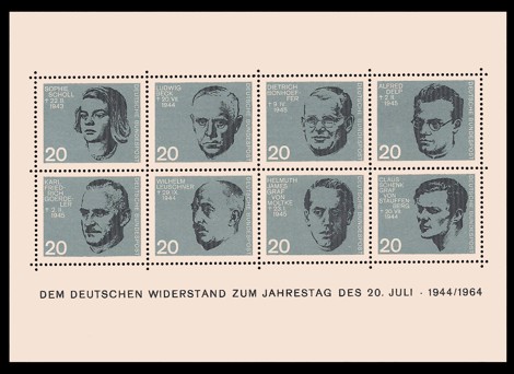  Briefmarke: Block: 20. Jahrestag des Attentats vom 20.7.1944