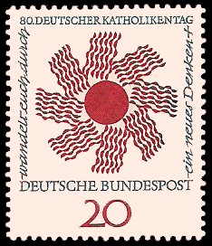 20 Pf Briefmarke: 80. Deutscher Katholikentag