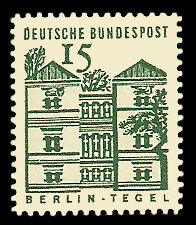 15 Pf Briefmarke: Deutsche Bauwerke 15 Pf Briefmarke: Deutsche Bauwerke