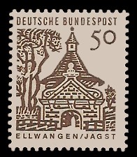 50 Pf Briefmarke: Deutsche Bauwerke 50 Pf Briefmarke: Deutsche Bauwerke