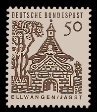 50 Pf Briefmarke: Deutsche Bauwerke