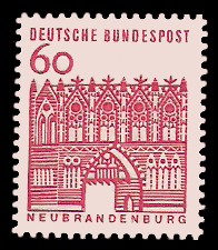 60 Pf Briefmarke: Deutsche Bauwerke 60 Pf Briefmarke: Deutsche Bauwerke