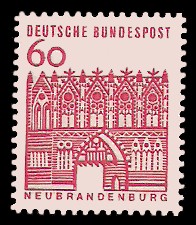 60 Pf Briefmarke: Deutsche Bauwerke