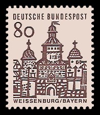 80 Pf Briefmarke: Deutsche Bauwerke 80 Pf Briefmarke: Deutsche Bauwerke