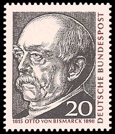 20 Pf Briefmarke: 150. Geburtstag Otto von Bismarck