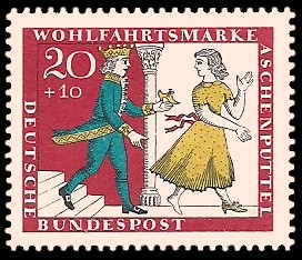 20 + 10 Pf Briefmarke: Wohlfahrtsmarke 1965, Aschenputtel