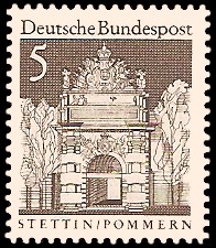 5 Pf Briefmarke: Deutsche Bauwerke 5 Pf Briefmarke: Deutsche Bauwerke