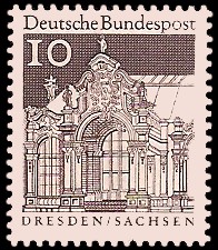 10 Pf Briefmarke: Deutsche Bauwerke 10 Pf Briefmarke: Deutsche Bauwerke