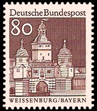 80 Pf Briefmarke: Deutsche Bauwerke