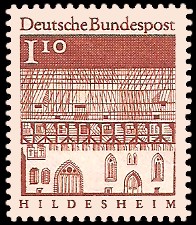 1,10 DM Briefmarke: Deutsche Bauwerke