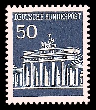 50 Pf Briefmarke: Brandenburger Tor