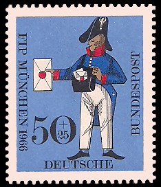 50 + 25 Pf Briefmarke: FIP München Kongreß des Internationalen Philatelistenverbandes 50 + 25 Pf Briefmarke: FIP München Kongreß des Internationalen Philatelistenverbandes