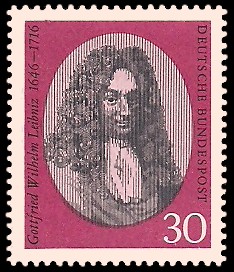 30 Pf Briefmarke: 250. Todestag Gottfried Wilhelm Leibniz