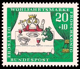 20 + 10 Pf Briefmarke: Wohlfahrtsmarke 1966, Froschkönig