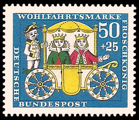 50 + 25 Pf Briefmarke: Wohlfahrtsmarke 1966, Froschkönig