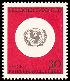 30 Pf Briefmarke: 20 Jahre Kinderhilfswerk UNICEF