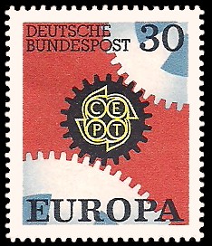 30 Pf Briefmarke: Europamarke 1967