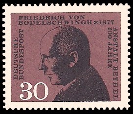 30 Pf Briefmarke: 100 Jahre Anstalt Bethel 30 Pf Briefmarke: 100 Jahre Anstalt Bethel