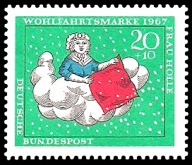 20 + 10 Pf Briefmarke: Wohlfahrtsmarke 1967, Frau Holle