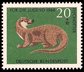 20 + 10 Pf Briefmarke: Für die Jugend 1968, bedrohte Tiere 20 + 10 Pf Briefmarke: Für die Jugend 1968, bedrohte Tiere