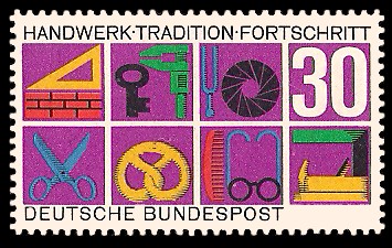30 Pf Briefmarke: Handwerk Tradition Fortschritt