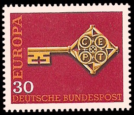 30 Pf Briefmarke: Europamarke 1968