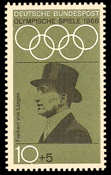 10 + 5 Pf Briefmarke: Olympische Spiele 1968 10 + 5 Pf Briefmarke: Olympische Spiele 1968