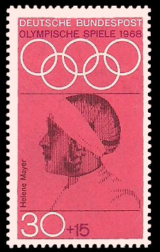 30 + 15 Pf Briefmarke: Olympische Spiele 1968