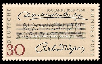 30 Pf Briefmarke: 100 Jahre Die Meistersinger von Nürnberg