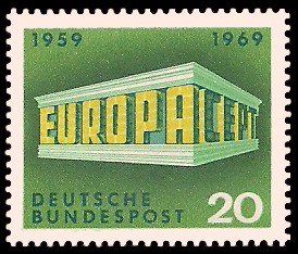 20 Pf Briefmarke: Europamarke 1969