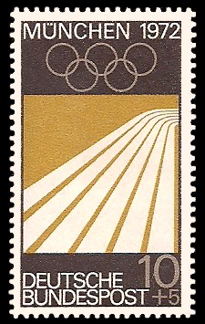 10 + 5 Pf Briefmarke: Olympische Spiele in München 1972 10 + 5 Pf Briefmarke: Olympische Spiele in München 1972