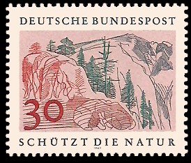 30 Pf Briefmarke: Schützt die Natur 30 Pf Briefmarke: Schützt die Natur