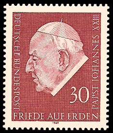 30 Pf Briefmarke: Papst Johannes XXIII. 30 Pf Briefmarke: Papst Johannes XXIII.