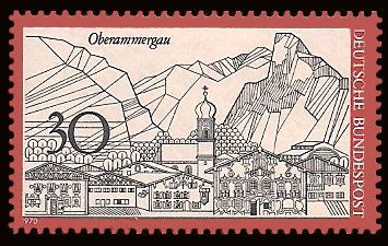30 Pf Briefmarke: Oberammergau 30 Pf Briefmarke: Oberammergau
