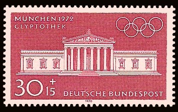 30 + 15 Pf Briefmarke: Olympische Spiele in München 1972, Bauwerke 30 + 15 Pf Briefmarke: Olympische Spiele in München 1972, Bauwerke