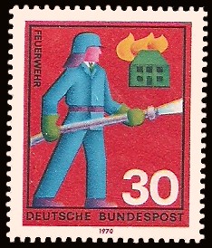 30 Pf Briefmarke: Hilfsdienste 30 Pf Briefmarke: Hilfsdienste