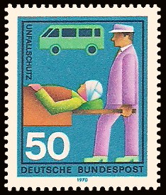 50 Pf Briefmarke: Hilfsdienste