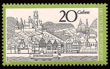 20 Pf Briefmarke: Cochem an der Mosel 20 Pf Briefmarke: Cochem an der Mosel