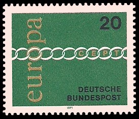 20 Pf Briefmarke: Europamarke 1971